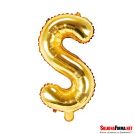 Balon foliowy Litera "S" - złoty - 86cm