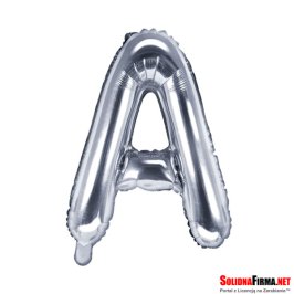 Balon foliowy Litera "A" - srebrny - 86cm