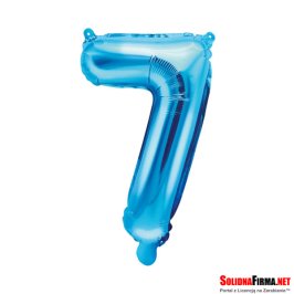 Balon foliowy Cyfra "7" - niebieski - 86cm