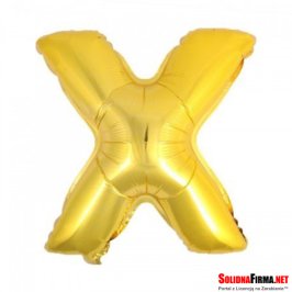 Balon foliowy Litera "X" - złoty - 45cm