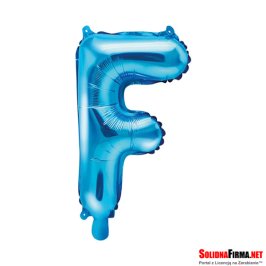 Balon foliowy Litera "F" - niebieski - 35cm