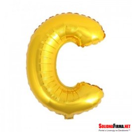 Balon foliowy Litera "C" - złoty - 45cm