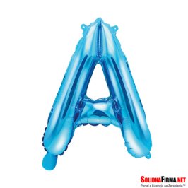 Balon foliowy Litera "A" - niebieski - 35cm