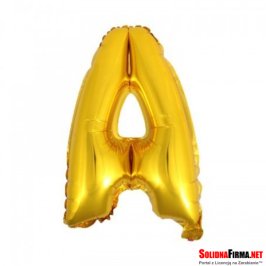 Balon foliowy Litera "A" - złoty - 45cm