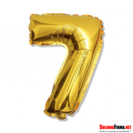 Balon foliowy Cyfra "7" - złoty - 45cm