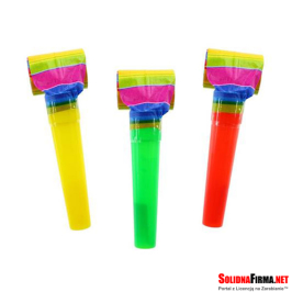 Gwizdki papierowe Tęczowe Paski - 144 sztuki