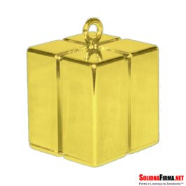 Ciężarek do balonów Prezent złoty