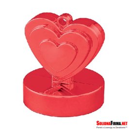 Ciężarki do balonów QL "Serca", czerwone / 1 sztuka