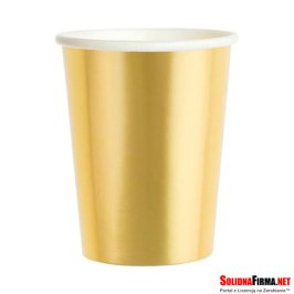 Kubeczki papierowe "Złote Party", 6 sztuk