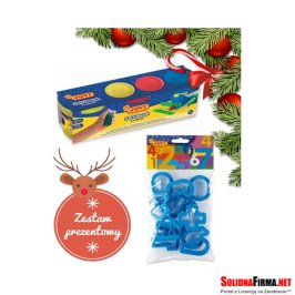 Gotowy Zestaw Prezentowy - Zestaw Foremki Cyferki i Ciastoplastolina - opakowanie świąteczne gratis