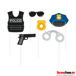 Rekwizyty do zdjęć POLICJA 6 elementów