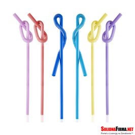 Rurki (słomki) łamane "Do modelowania", 6x260 mm / 500 szt.