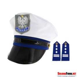 Czapka policjanta, z pagonami