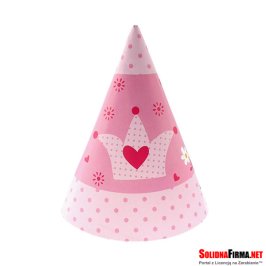 Czapeczki papierowe "Księżniczka", 6 szt.
