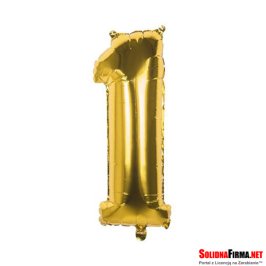 Balon foliowy "Cyfra 1" złota - 85 cm