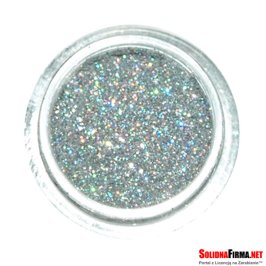 Brokat kosmetyczny srebrny holograficzny s47 - 5 ml/słoiczek