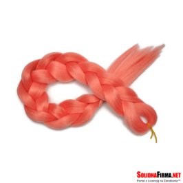 Włókna do kolorowych warkoczyków Kanekalon - łososiowe