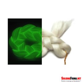 ŚWIECĄCE Włókna do kolorowych warkoczyków Kanekalon - białe