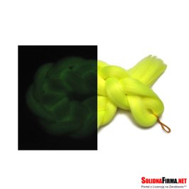 ŚWIECĄCE Włókna do kolorowych warkoczyków Kanekalon - żółte