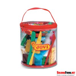 Zestaw kreatywny - JOVI - torba - 3 nożyki - 12 kostek plasteliny - 12 foremek - wałek