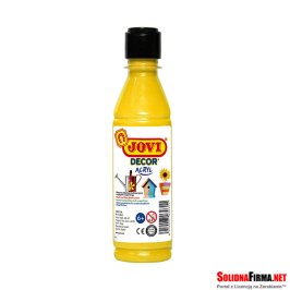 Żółta farba dekoracyjna - akrylowa - JOVI - w butelce
