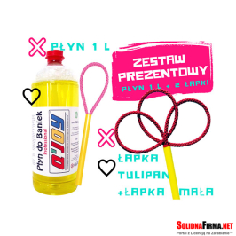 Bańkowy Zestaw Prezentowy – Płyn do baniek 1l + Łapka Mała + Łapka Tulipan