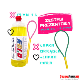 Bańkowy Zestaw Prezentowy – Płyn do baniek 1l + Łapka Mała + Łapka Standard