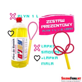 Bańkowy Zestaw Prezentowy – Płyn do baniek 1l + Łapka Mała + Łapka Smoczek